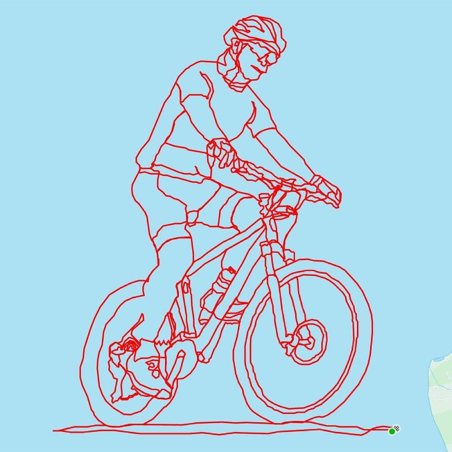 Graphic Designer Makes Ridiculously Awesome Strava Art