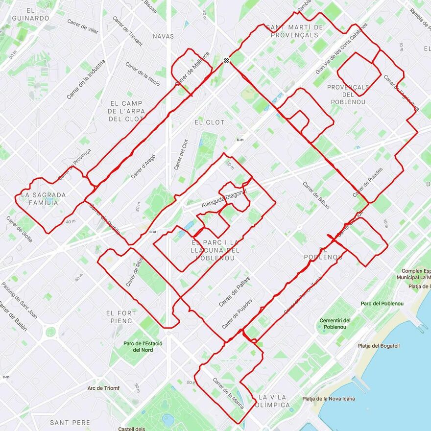 Graphic Designer Makes Ridiculously Awesome Strava Art