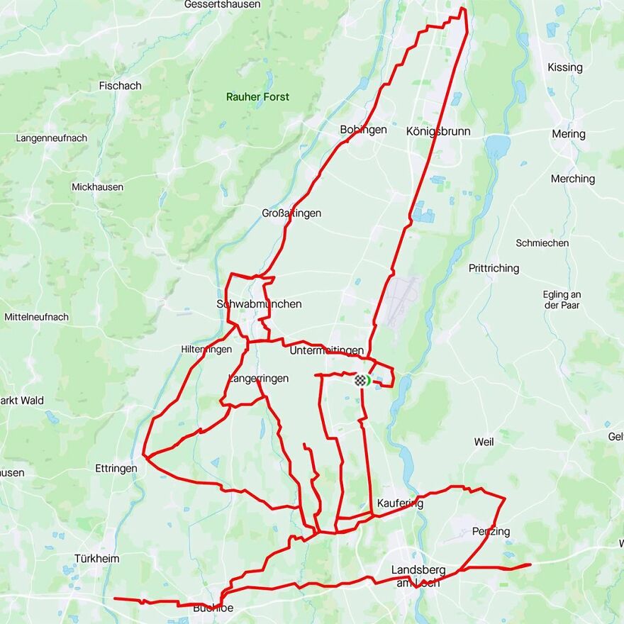 Graphic Designer Makes Ridiculously Awesome Strava Art
