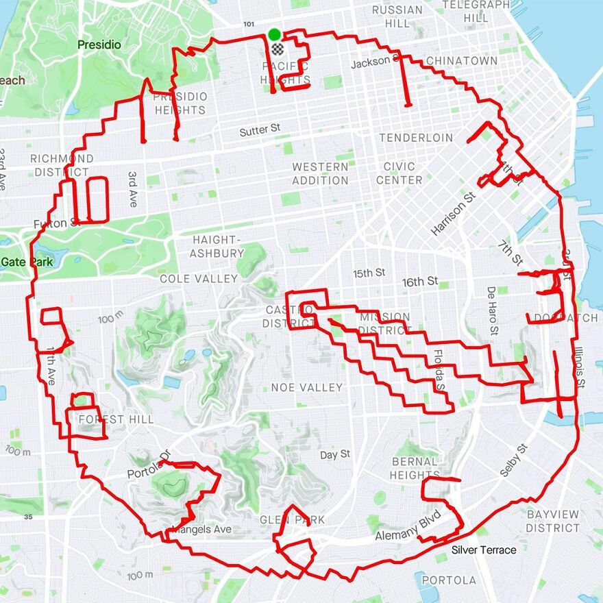 Graphic Designer Makes Ridiculously Awesome Strava Art