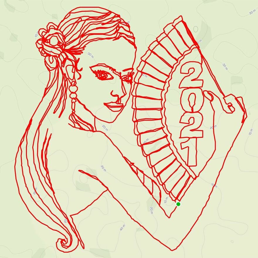 Graphic Designer Makes Ridiculously Awesome Strava Art