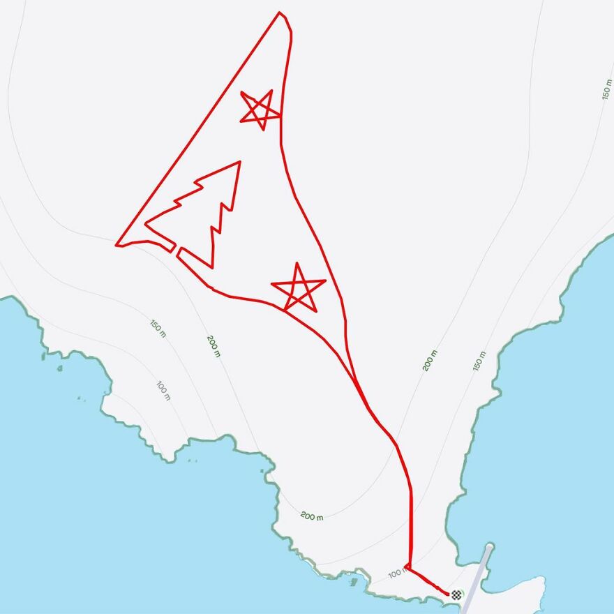 Graphic Designer Makes Ridiculously Awesome Strava Art