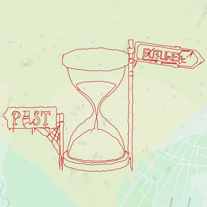 Graphic Designer Makes Ridiculously Awesome Strava Art