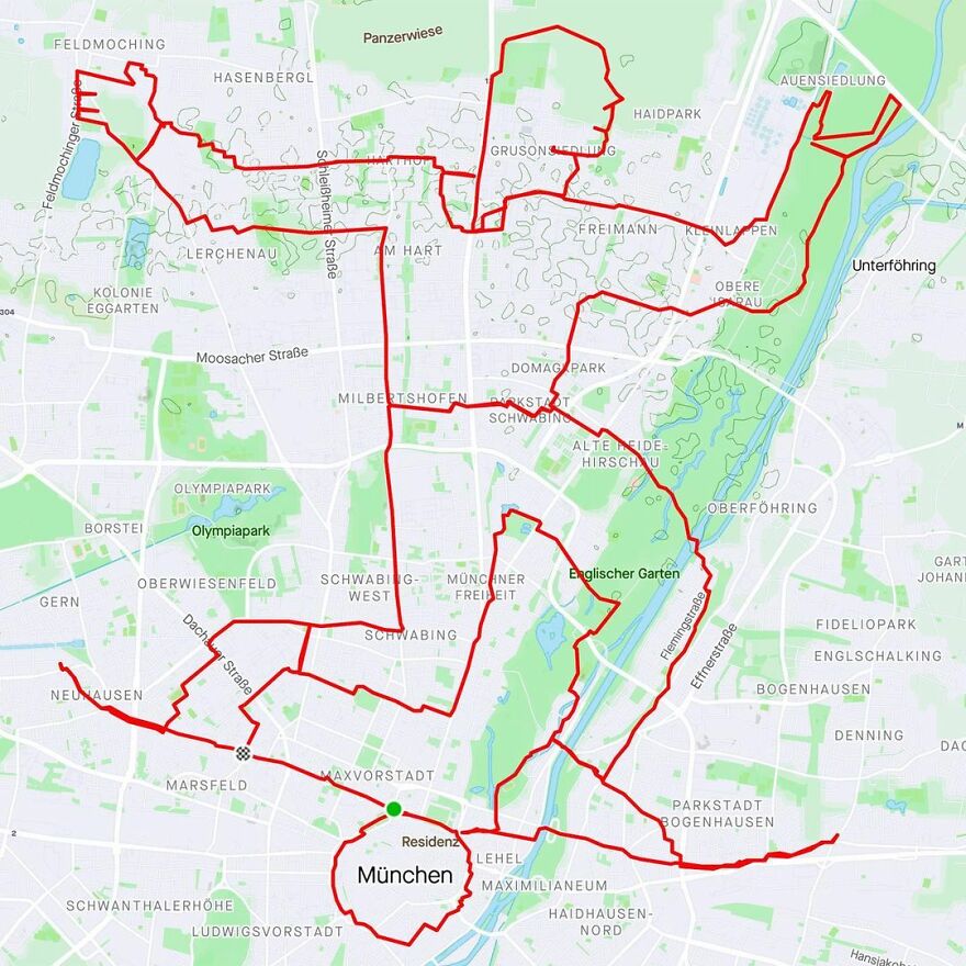 Graphic Designer Makes Ridiculously Awesome Strava Art