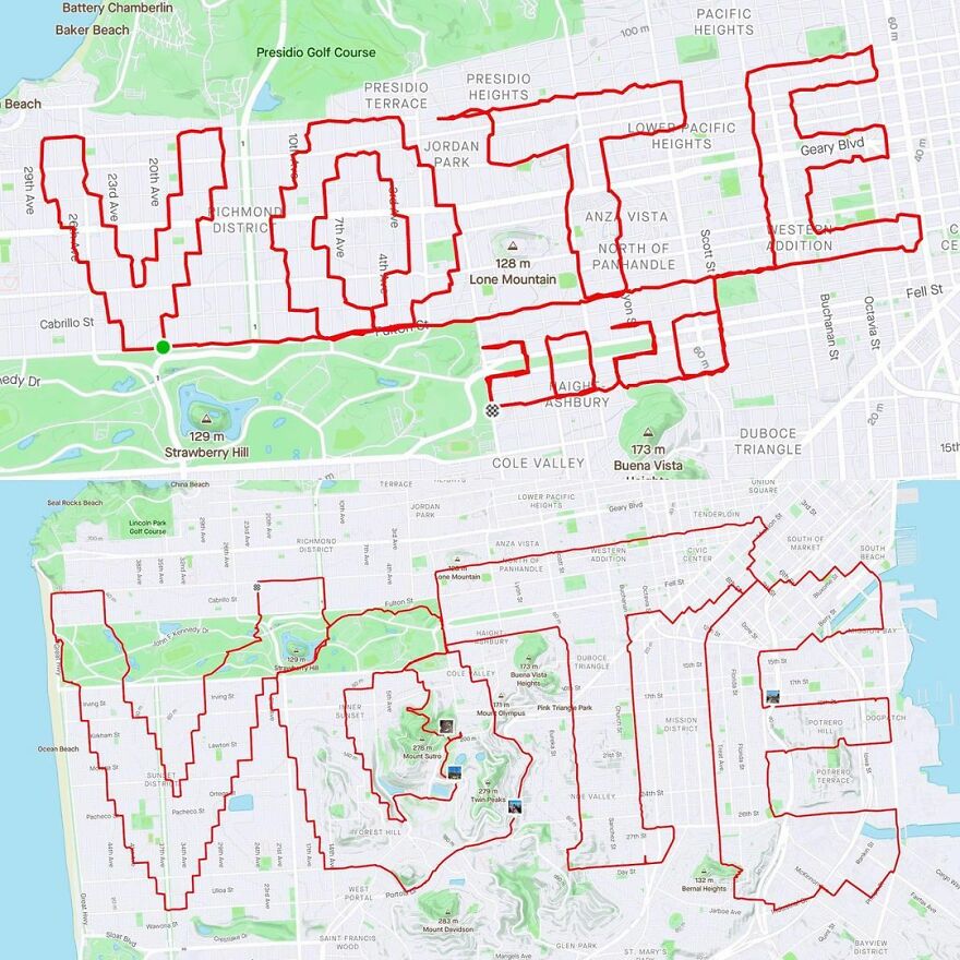 Graphic Designer Makes Ridiculously Awesome Strava Art