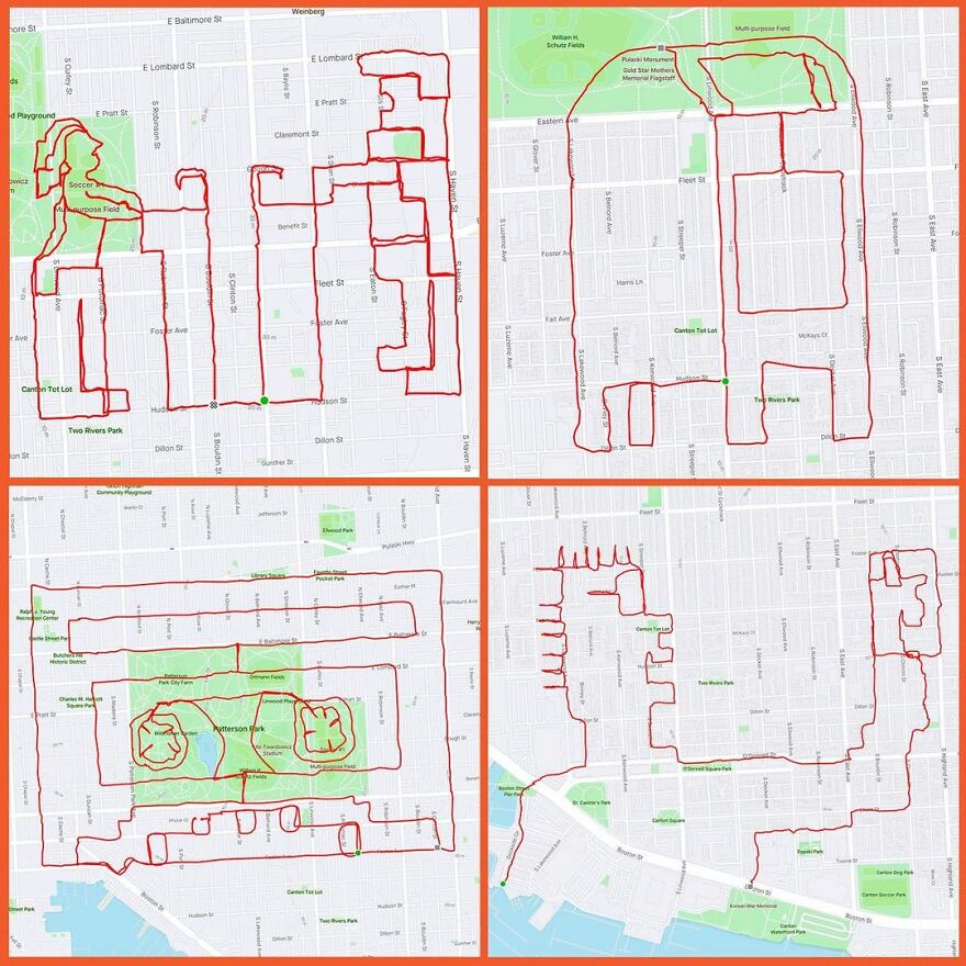 Graphic Designer Makes Ridiculously Awesome Strava Art