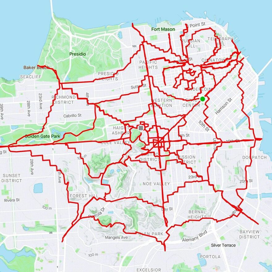 Graphic Designer Makes Ridiculously Awesome Strava Art