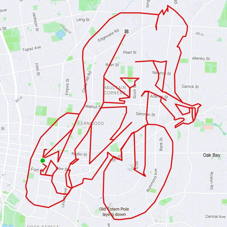 Graphic Designer Makes Ridiculously Awesome Strava Art