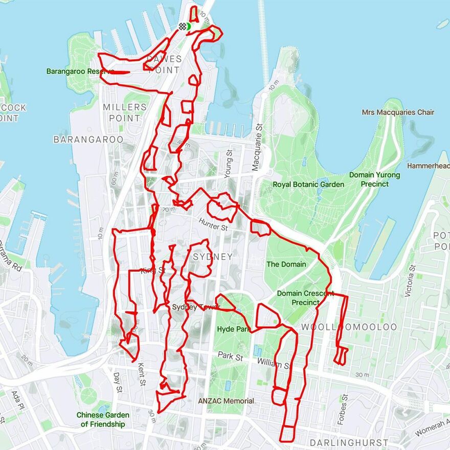 Graphic Designer Makes Ridiculously Awesome Strava Art
