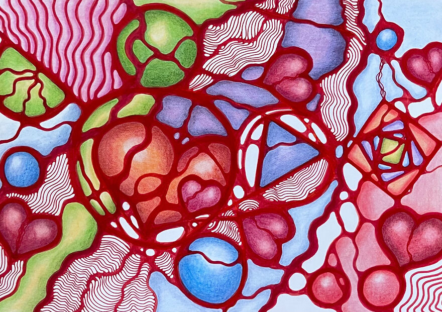 Drawing The Mood, Day 20, Counting Beloved Hearts