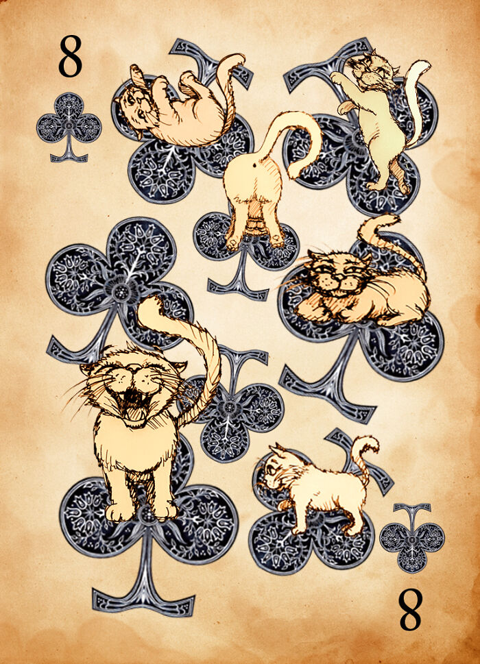 I Drew Funny Cats And Made Playing Cards For Cats Lovers (7 Pics)