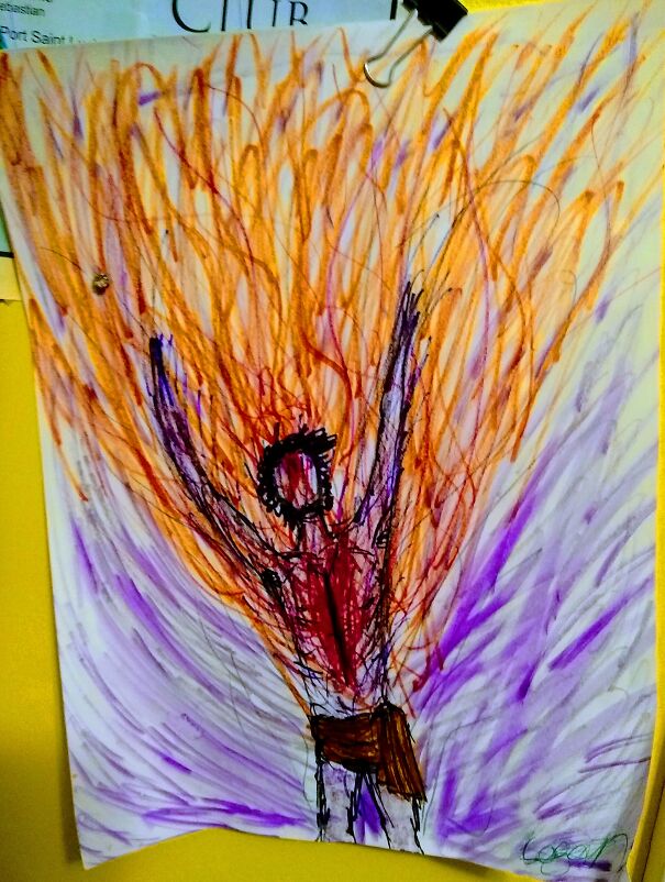 Messy Marker Art. I Didn't Have My Crayons