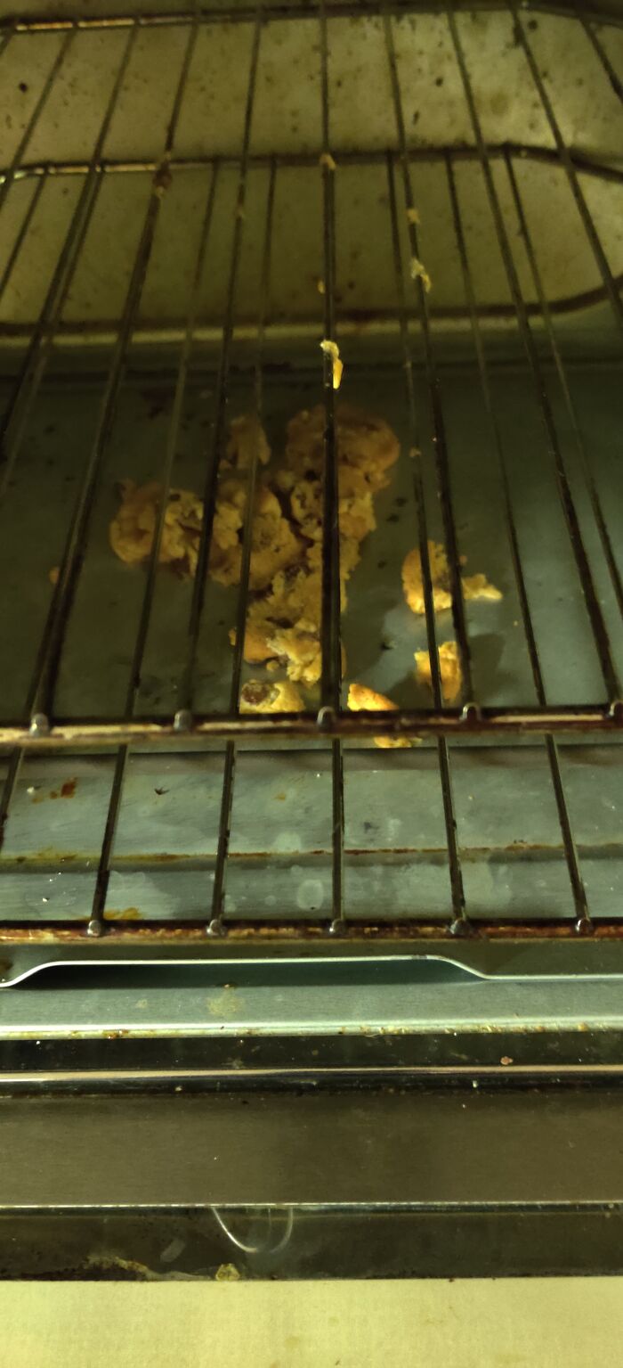 When You Bake Chocolate Chip Cookies Without A Baking Sheet.