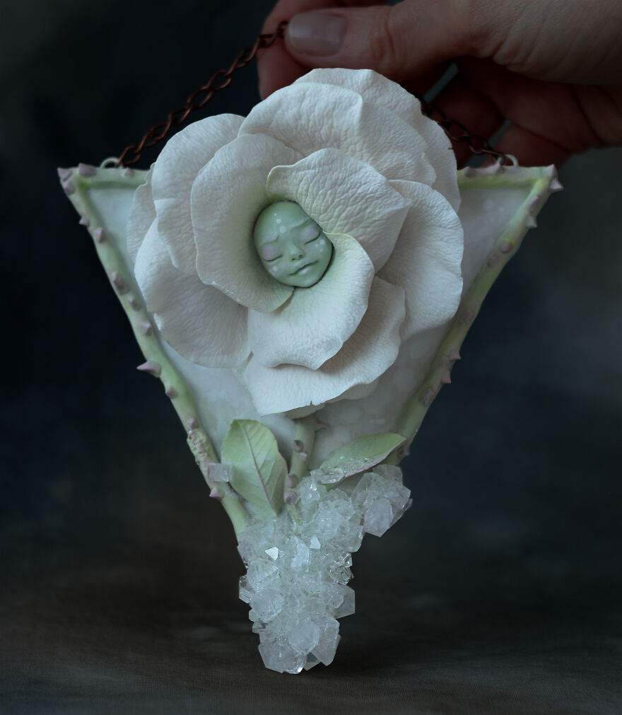 Artist Grows Crystals On Her Dreamy Sculptures