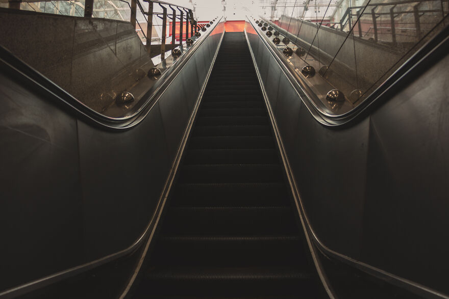 Hard-Working Escalator Gets A Holiday