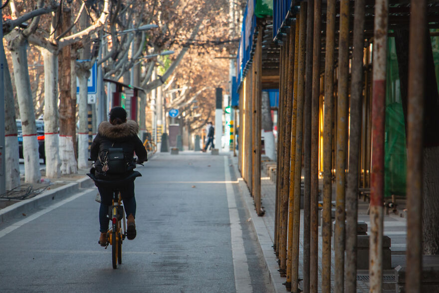 Out Cycling On A Shared Bike