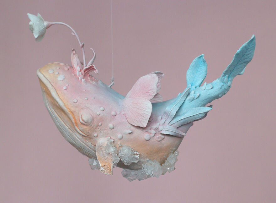 Artist Grows Crystals On Her Dreamy Sculptures