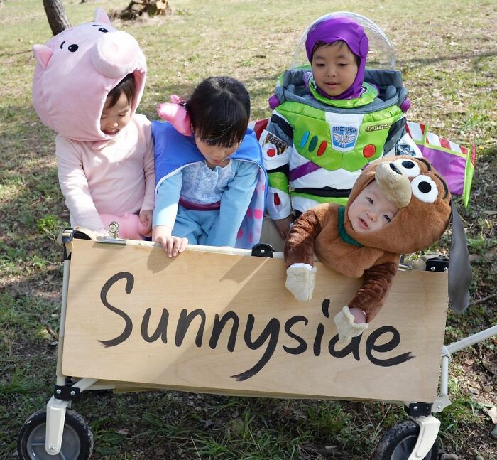 Mother Makes Cute Costumes For Her Children By Hand