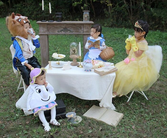 Mother Makes Cute Costumes For Her Children By Hand