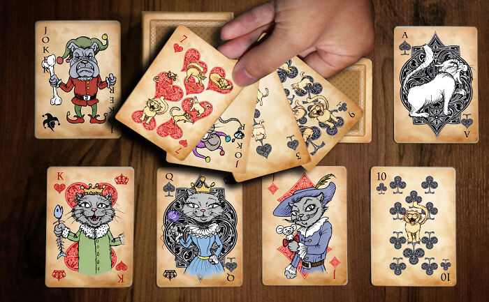 I Drew Funny Cats And Made Playing Cards For Cats Lovers (7 Pics)