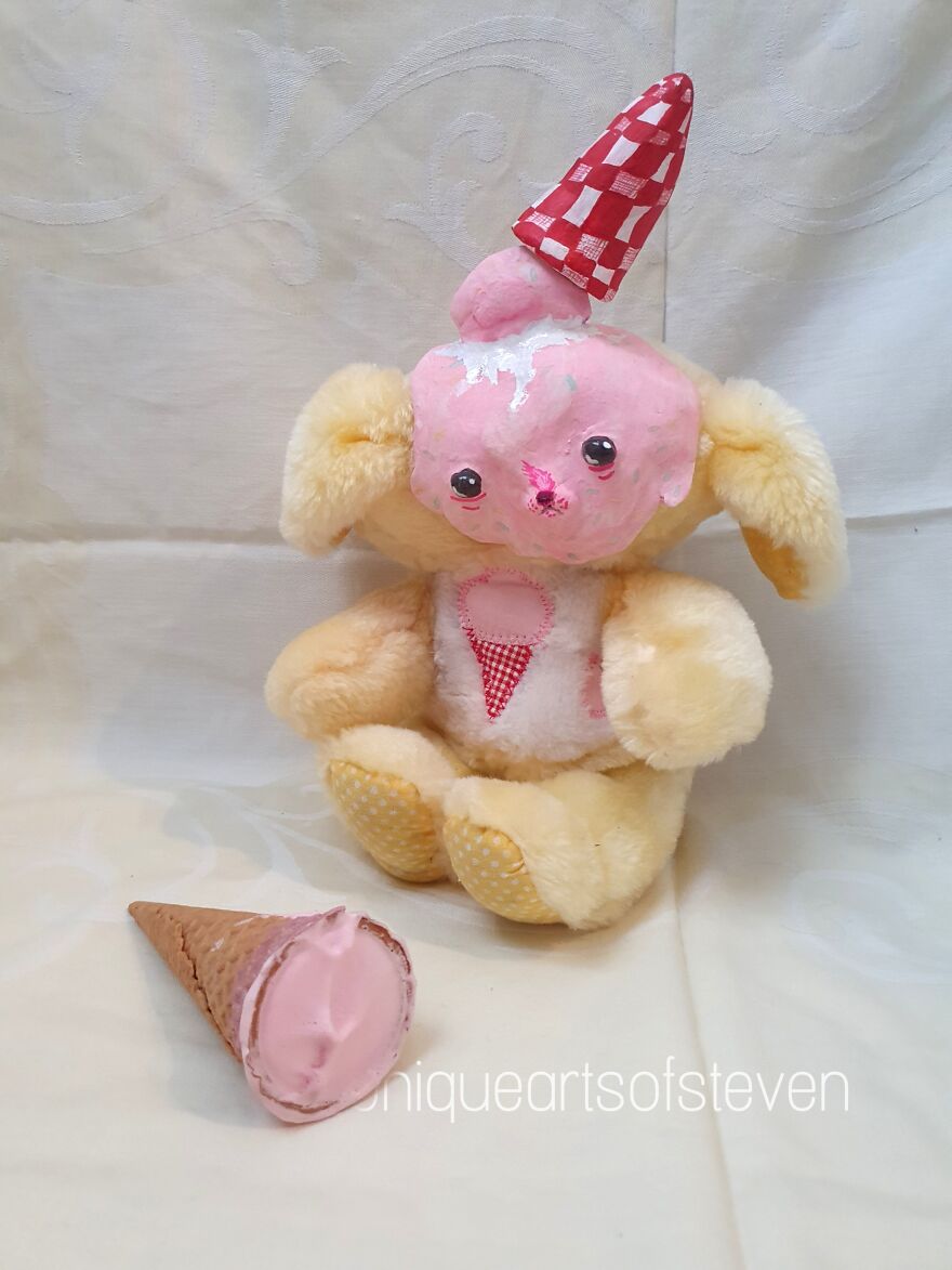 Meltin, The Meting Ice Cream Pup (Sold)