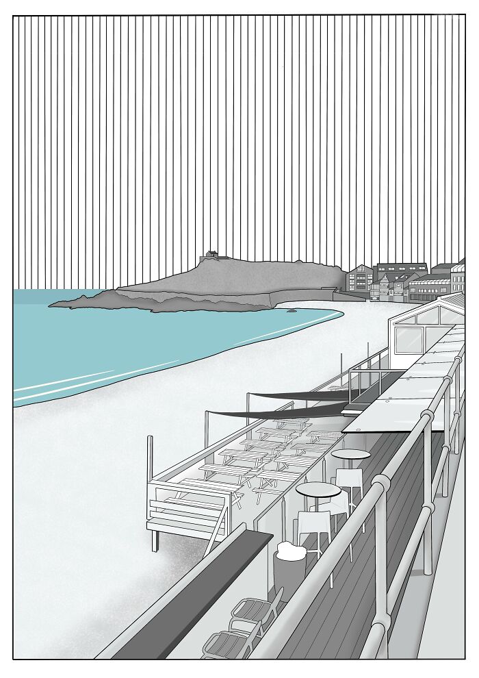 Porthmeor Beach, St Ives, Cornwall UK