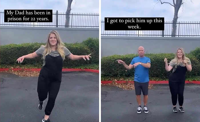 Dad Comes Back From Prison After 22 Years And Goes Viral After Daughter Does A Happy Dance With Him For A TikTok