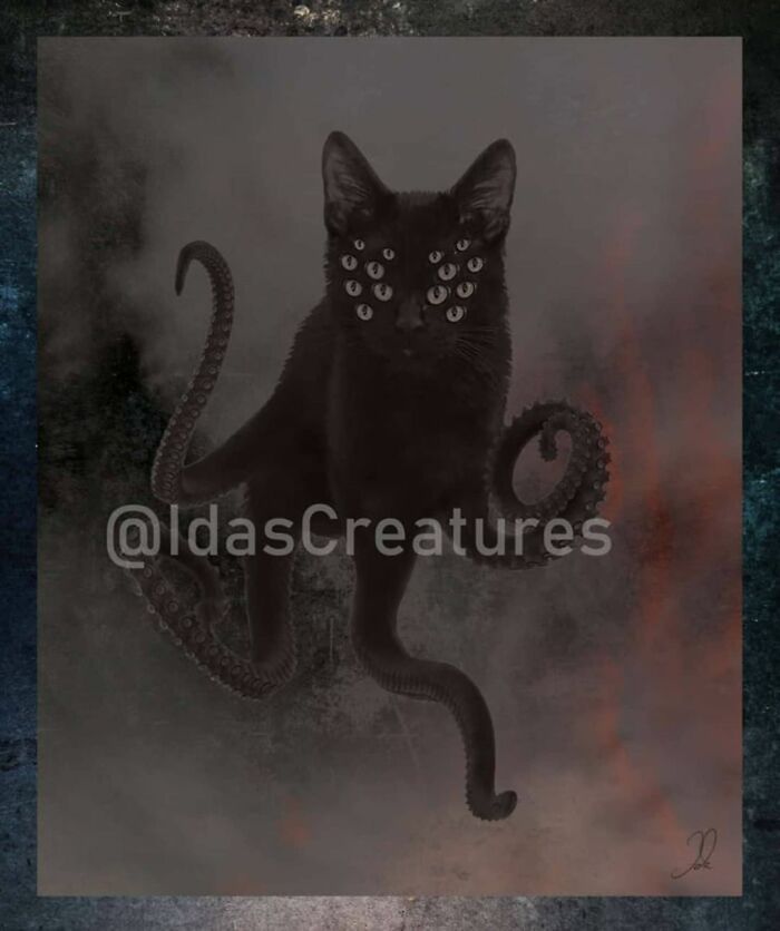 Scary And Funny New Artwork From The Girl Who Turns Pets Into True Fantasy Creatures