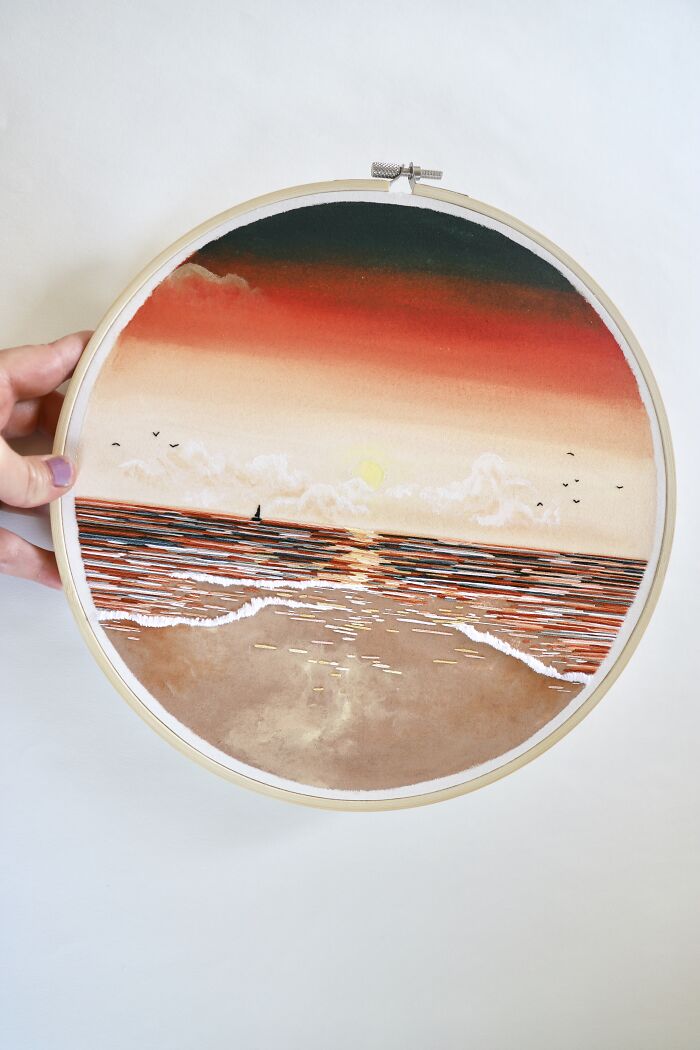 Focusing On My Embroidery Work, Probably My Favorite Piece