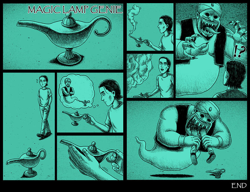 Taiwanese Illustrator Draws Horror Comics With Unexpected Twists (New Pics)