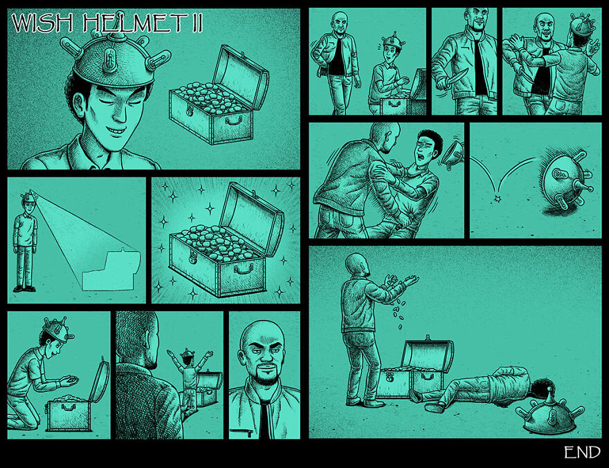 Taiwanese Illustrator Draws Horror Comics With Unexpected Twists (New Pics)