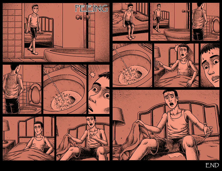 Taiwanese Illustrator Draws Horror Comics With Unexpected Twists (New Pics)