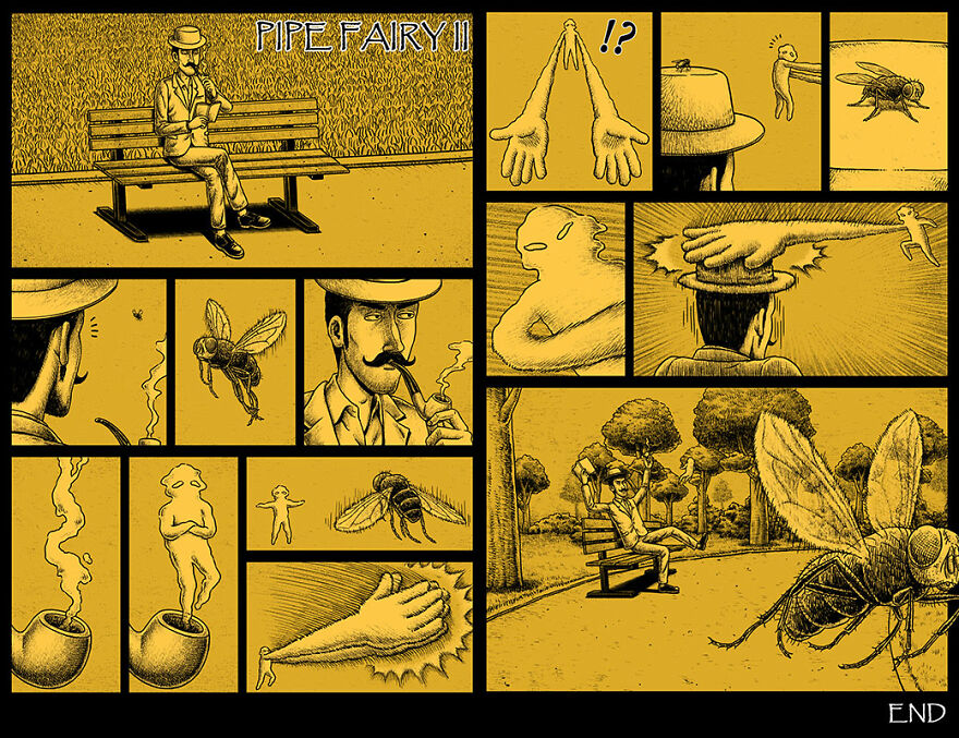 Taiwanese Illustrator Draws Horror Comics With Unexpected Twists (New Pics)