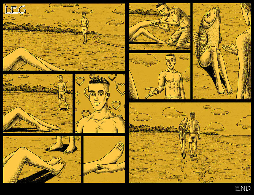 Taiwanese Illustrator Draws Horror Comics With Unexpected Twists (New Pics)