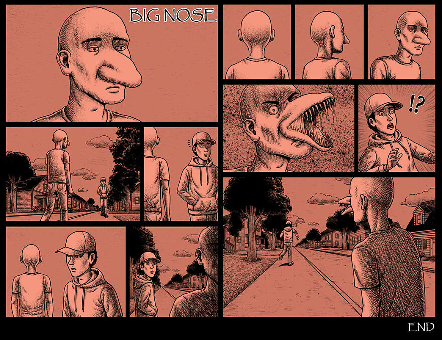 Taiwanese Illustrator Draws Horror Comics With Unexpected Twists (New Pics)