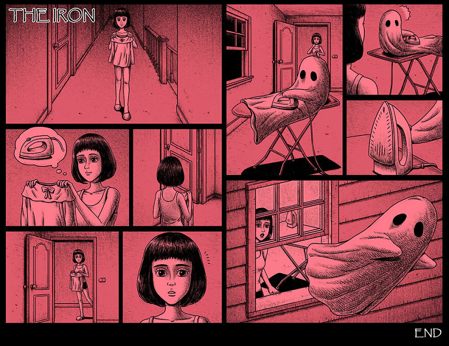 Taiwanese Illustrator Draws Horror Comics With Unexpected Twists (New Pics)