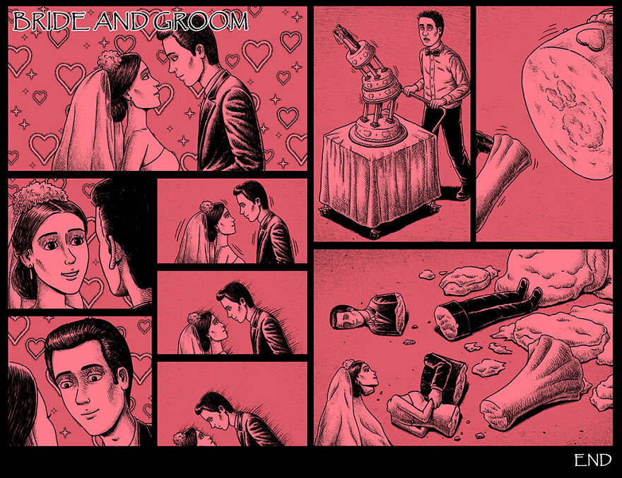 Taiwanese Illustrator Draws Horror Comics With Unexpected Twists (New Pics)