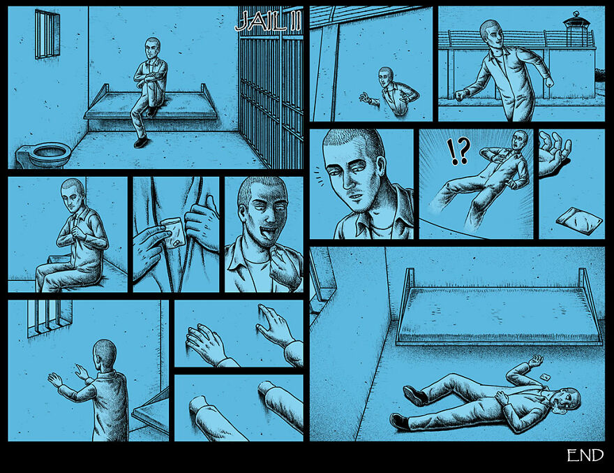 Taiwanese Illustrator Draws Horror Comics With Unexpected Twists (New Pics)