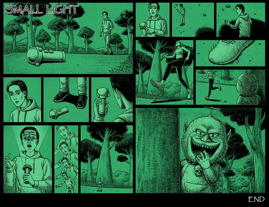 Taiwanese Illustrator Draws Horror Comics With Unexpected Twists (New Pics)