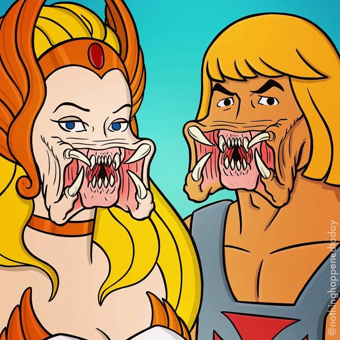 The Artist Continues To Reveal The Secret Lives Of Pop Culture Characters And The Result Is Hauntingly Fun (102 New Pics)