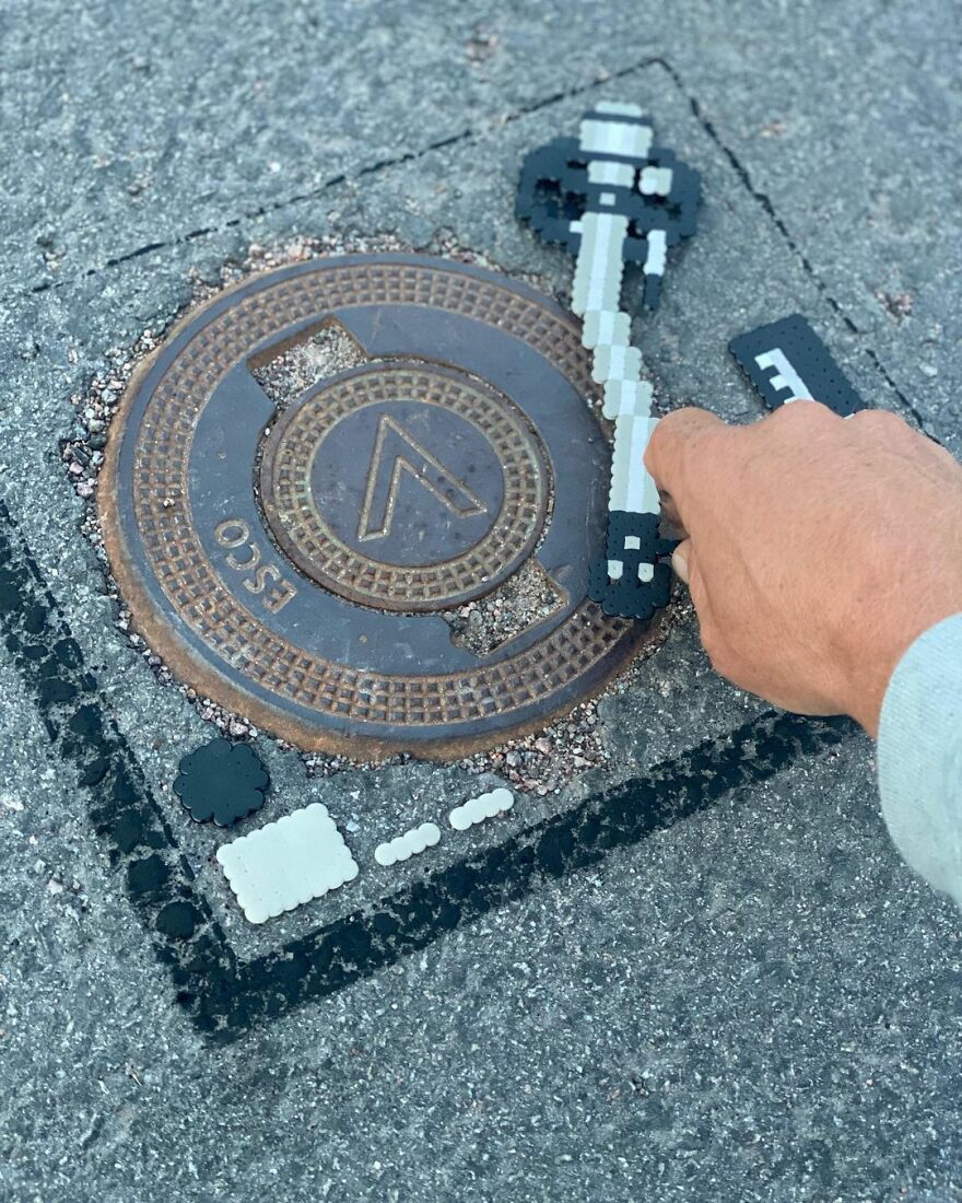 This Artist Is Going Viral By Turning Concrete Barriers Into A Giant Toblerone (+ More Of His Pics)