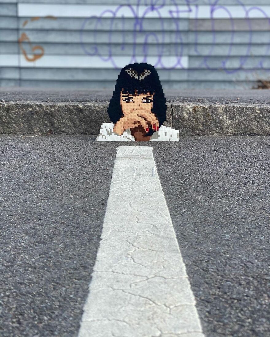 This Artist Is Going Viral By Turning Concrete Barriers Into A Giant Toblerone (+ More Of His Pics)