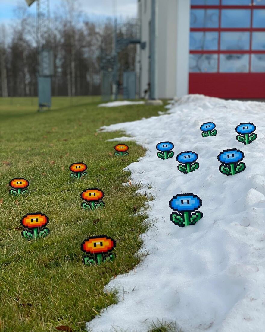 This Artist Is Going Viral By Turning Concrete Barriers Into A Giant Toblerone (+ More Of His Pics)