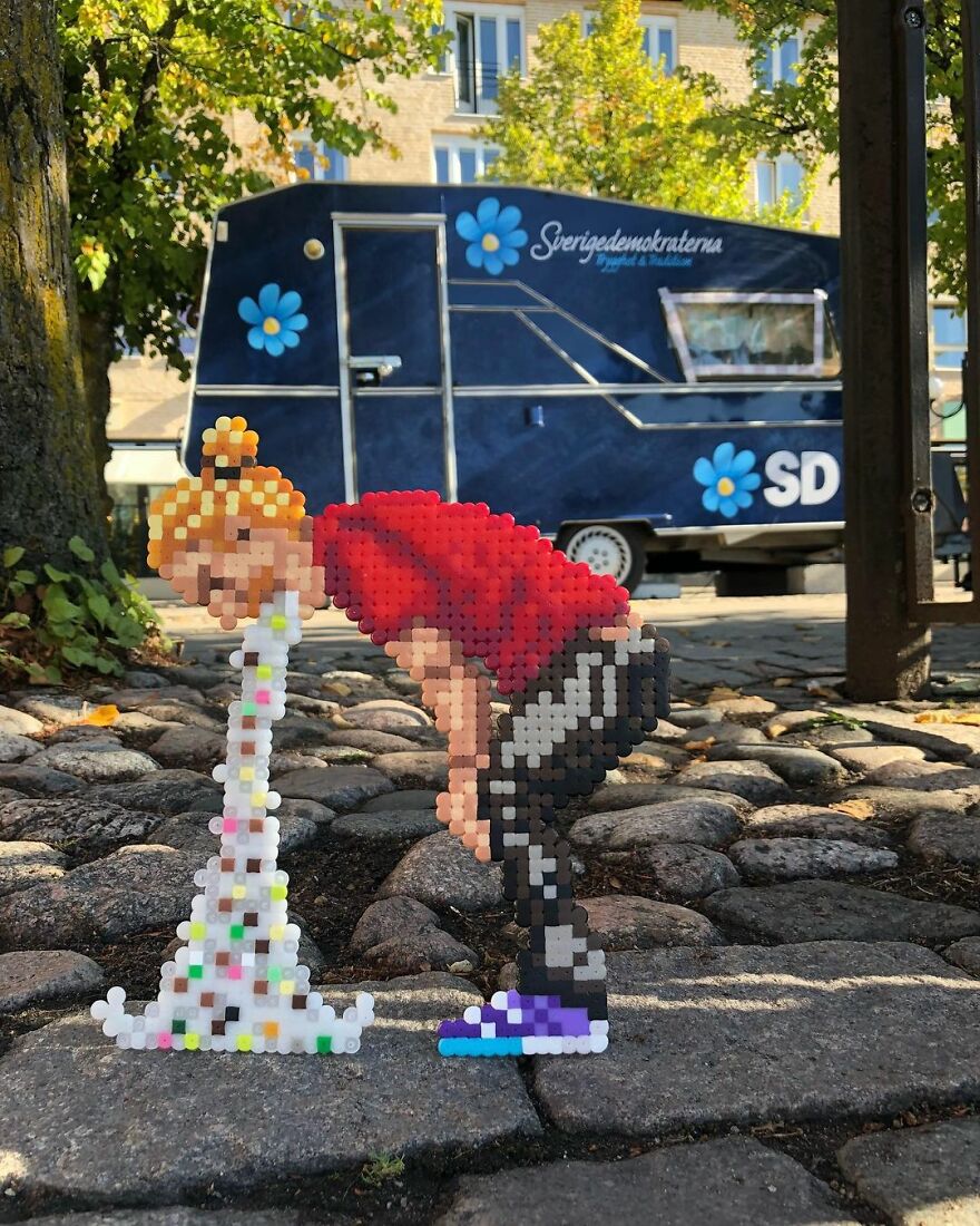 This Artist Is Going Viral By Turning Concrete Barriers Into A Giant Toblerone (+ More Of His Pics)