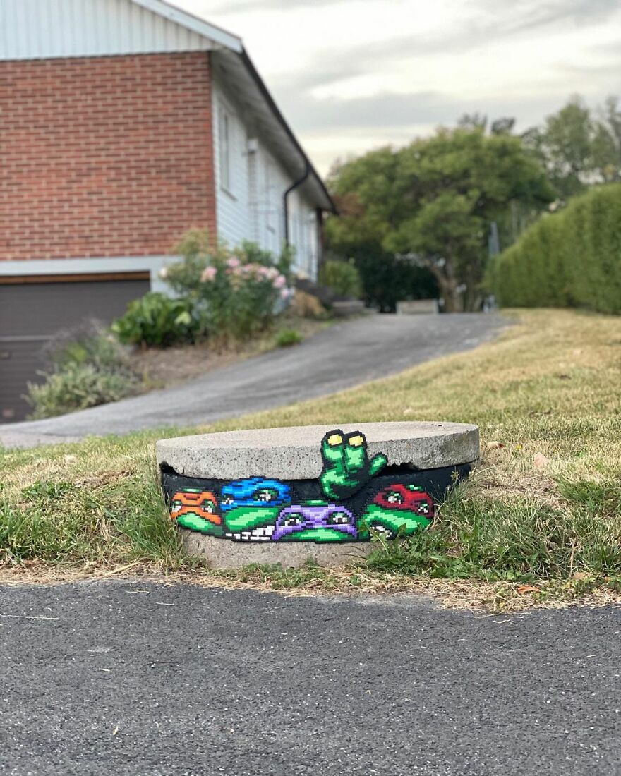 This Artist Is Going Viral By Turning Concrete Barriers Into A Giant Toblerone (+ More Of His Pics)