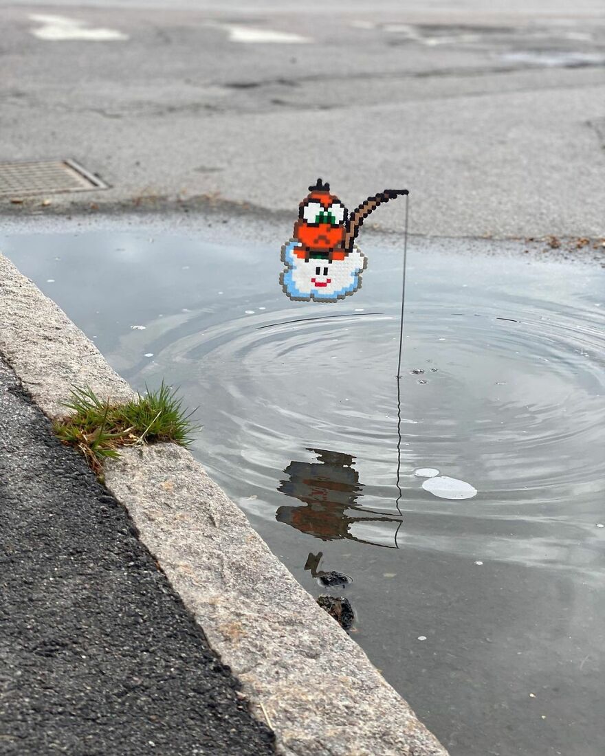 This Artist Is Going Viral By Turning Concrete Barriers Into A Giant Toblerone (+ More Of His Pics)