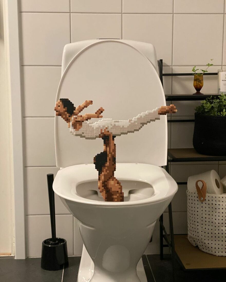 This Artist Is Going Viral By Turning Concrete Barriers Into A Giant Toblerone (+ More Of His Pics)