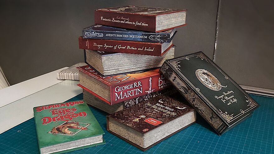 I Created Dragon Book Lamp To Try Out Some New Techniques