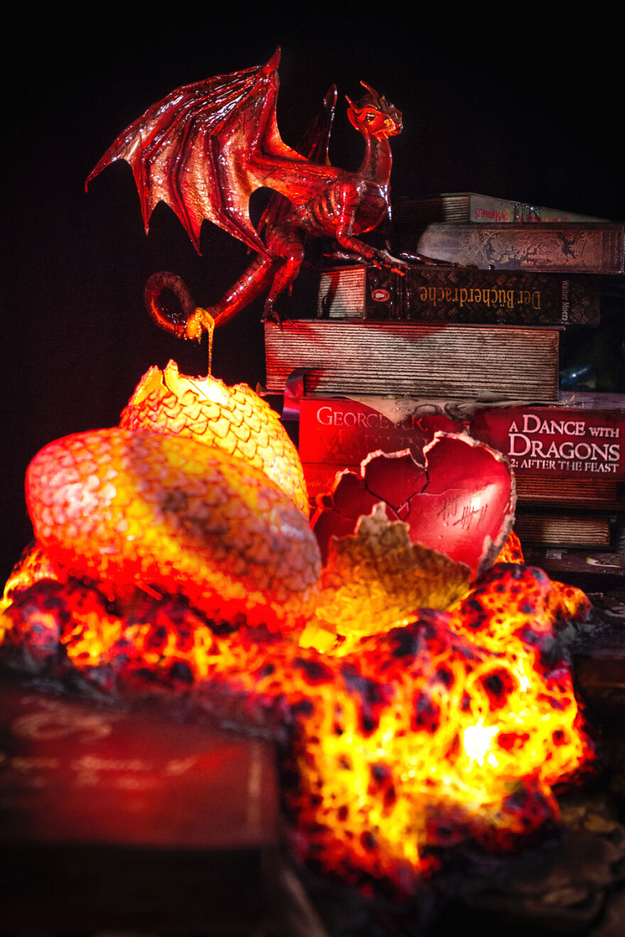 I Created Dragon Book Lamp To Try Out Some New Techniques