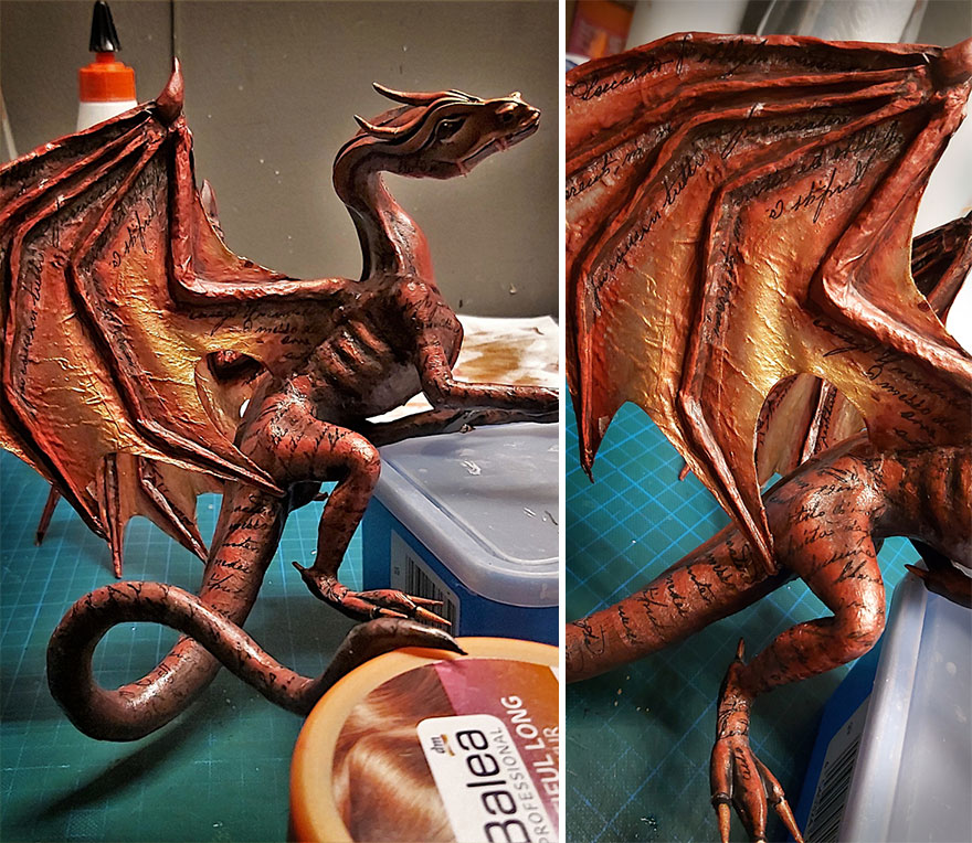 I Created Dragon Book Lamp To Try Out Some New Techniques